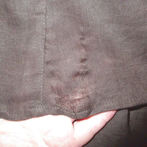 Vtg Ann Taylor Linen Maxi Skirt Size M Pleated Full Pull On Flare Whimsigoth Y2K - Picture 8 of 12